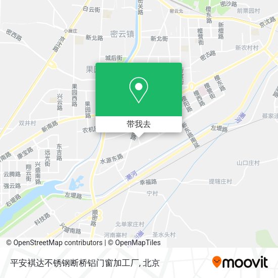 平安褀达不锈钢断桥铝门窗加工厂地图