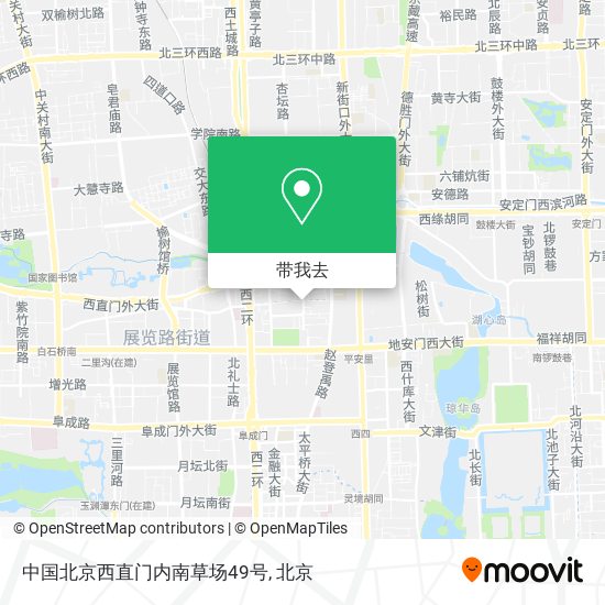 中国北京西直门内南草场49号地图