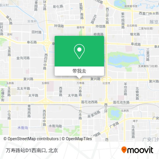 万寿路站D1西南口地图