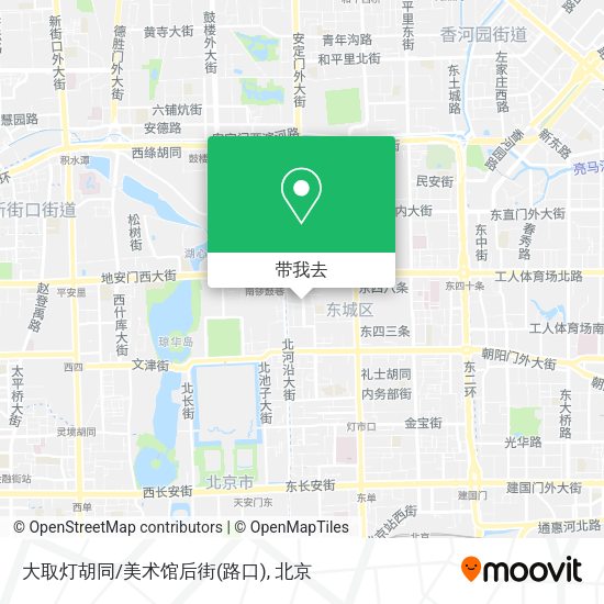 大取灯胡同/美术馆后街(路口)地图