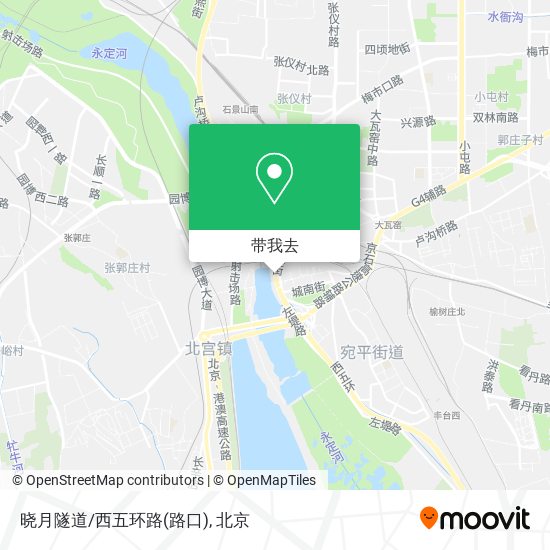晓月隧道/西五环路(路口)地图
