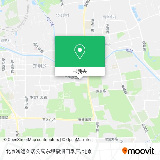 北京鸿运久居公寓东坝福润四季店地图
