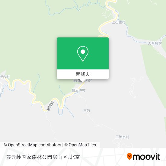 霞云岭国家森林公园房山区地图