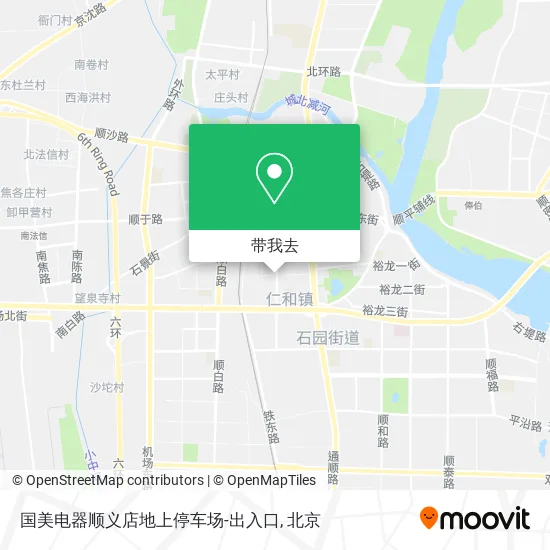 国美电器顺义店地上停车场-出入口地图