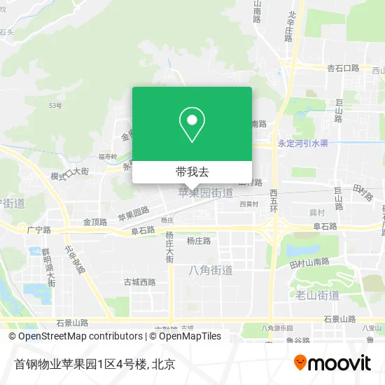 首钢物业苹果园1区4号楼地图