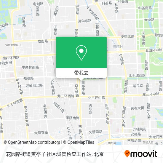 花园路街道黄亭子社区城管检查工作站地图