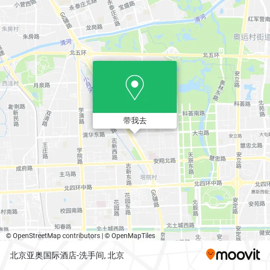 北京亚奥国际酒店-洗手间地图