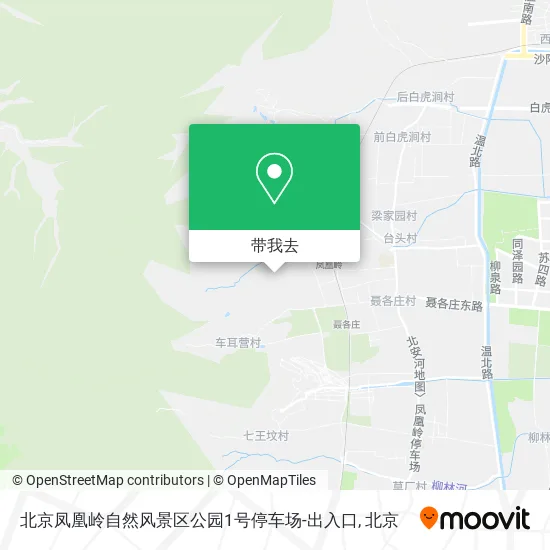 北京凤凰岭自然风景区公园1号停车场-出入口地图