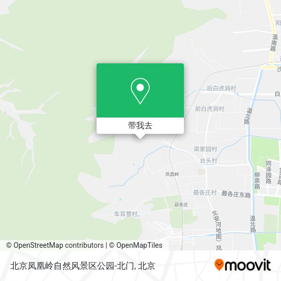 北京凤凰岭自然风景区公园-北门地图