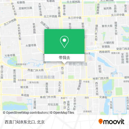 西直门站B东北口地图