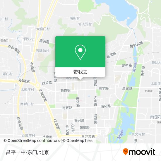 昌平一中-东门地图