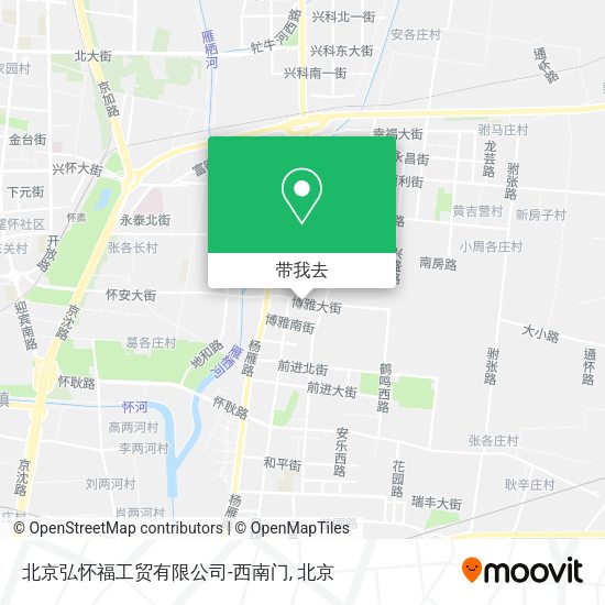 北京弘怀福工贸有限公司-西南门地图