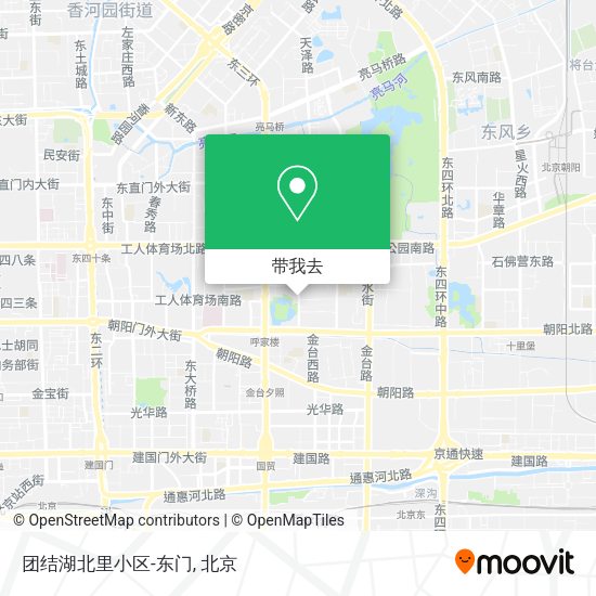 团结湖北里小区-东门地图