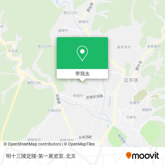 明十三陵定陵-第一展览室地图