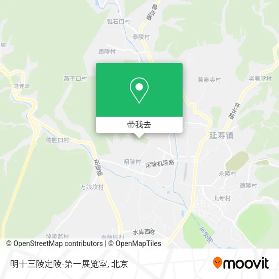 明十三陵定陵-第一展览室地图