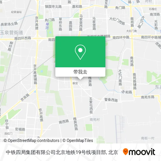 中铁四局集团有限公司北京地铁19号线项目部地图