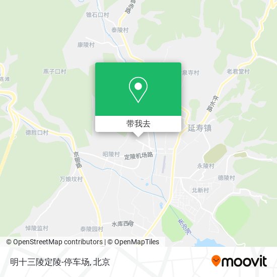 明十三陵定陵-停车场地图