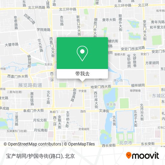 宝产胡同/护国寺街(路口)地图