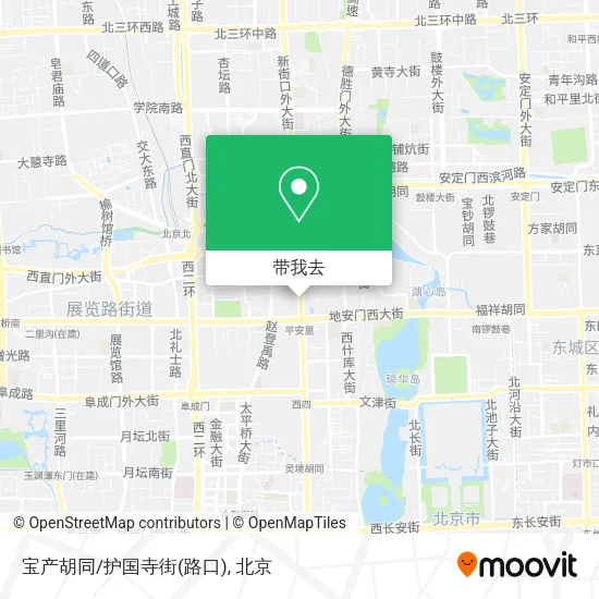 宝产胡同/护国寺街(路口)地图