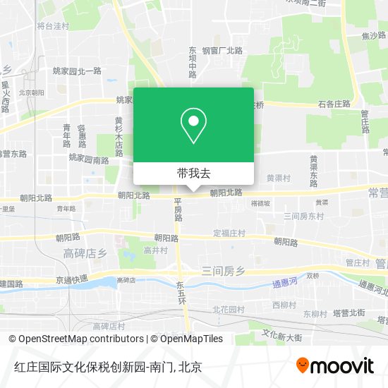 红庄国际文化保税创新园-南门地图