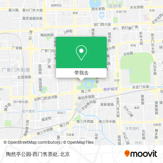 陶然亭公园-西门售票处地图