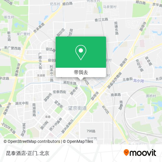 昆泰酒店-正门地图