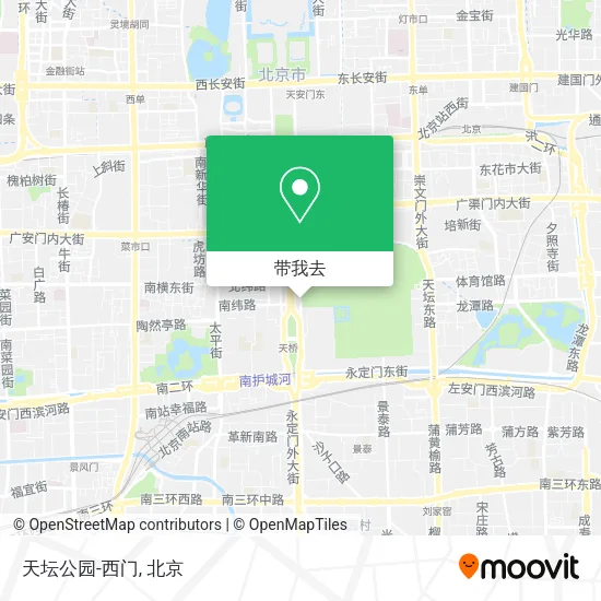 天坛公园-西门地图