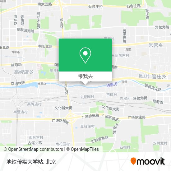 地铁传媒大学站地图
