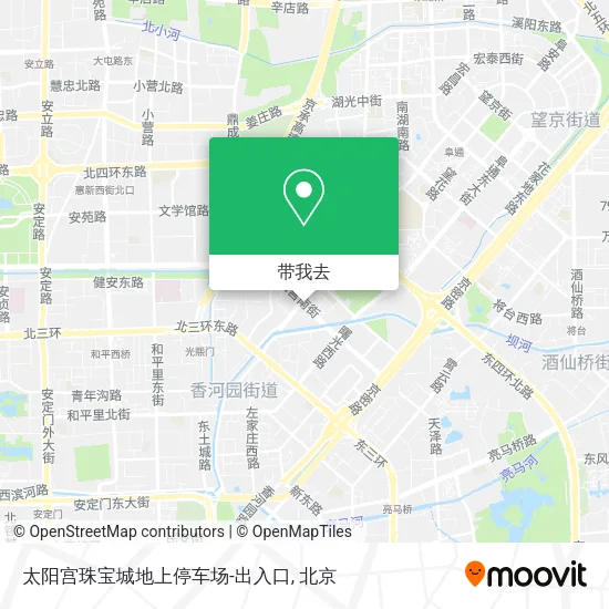 太阳宫珠宝城地上停车场-出入口地图