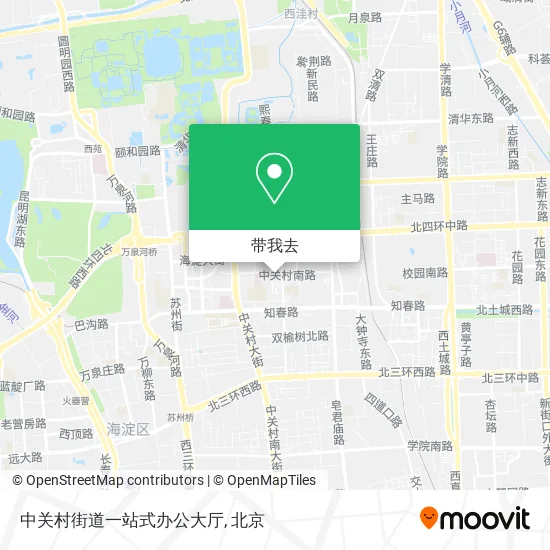 中关村街道一站式办公大厅地图