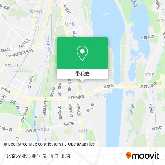 北京农业职业学院-西门地图