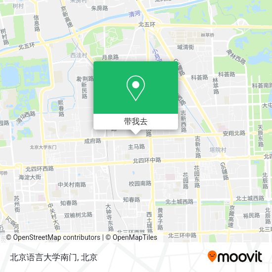 北京语言大学南门地图