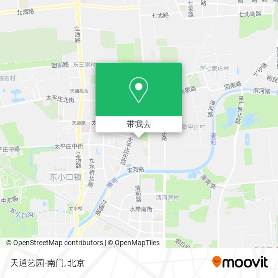 天通艺园-南门地图
