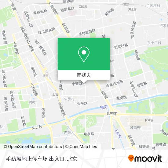 毛纺城地上停车场-出入口地图