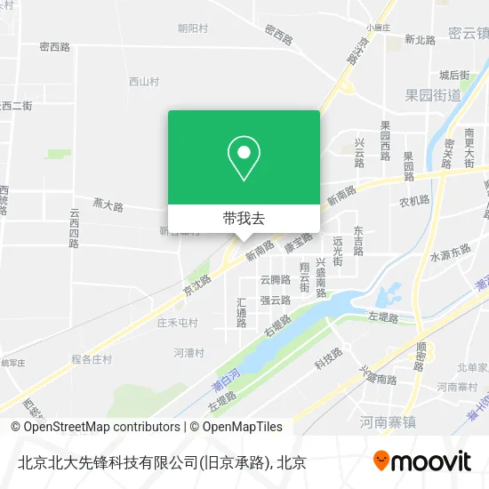 北京北大先锋科技有限公司(旧京承路)地图