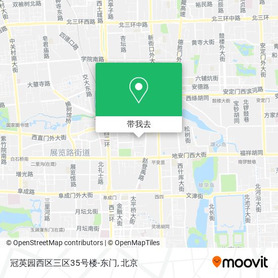 冠英园西区三区35号楼-东门地图