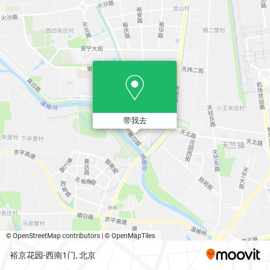 裕京花园-西南1门地图