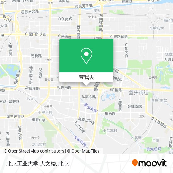 北京工业大学-人文楼地图