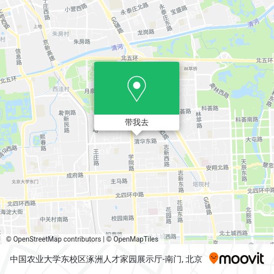 中国农业大学东校区涿洲人才家园展示厅-南门地图