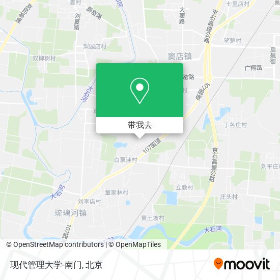 现代管理大学-南门地图