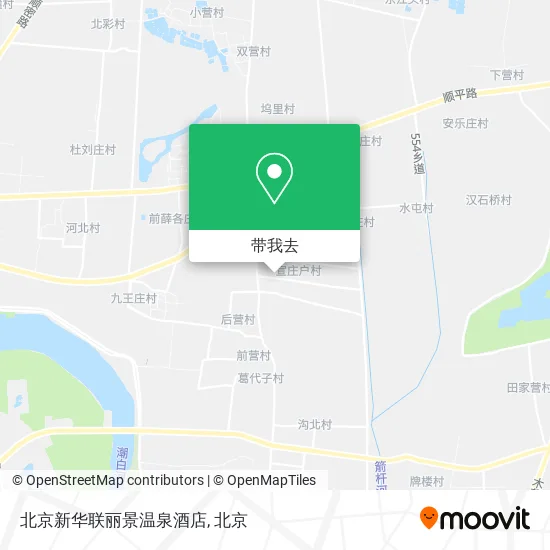 北京新华联丽景温泉酒店地图
