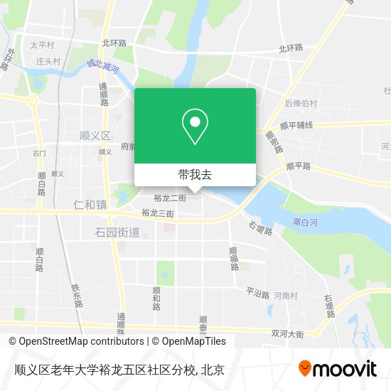 顺义区老年大学裕龙五区社区分校地图