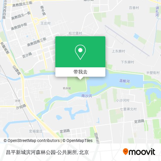 昌平新城滨河森林公园-公共厕所地图