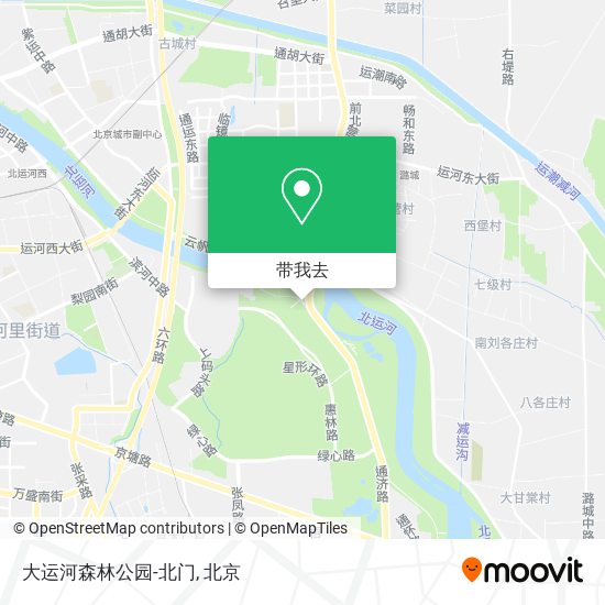 大运河森林公园-北门地图