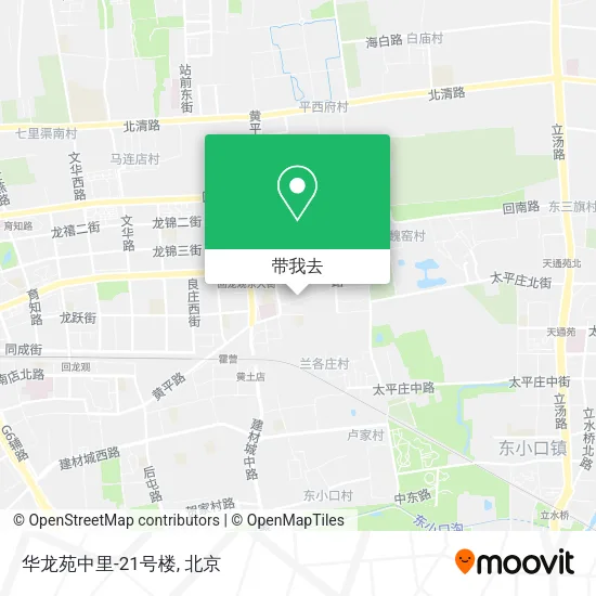 华龙苑中里-21号楼地图