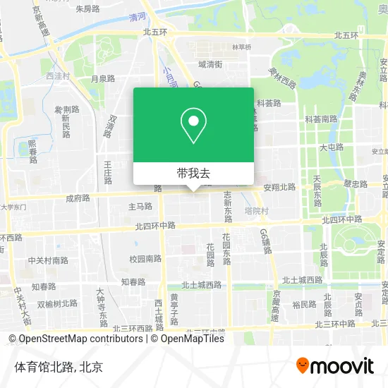 体育馆北路地图
