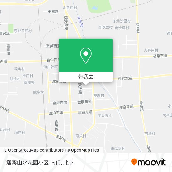 迎宾山水花园小区-南门地图