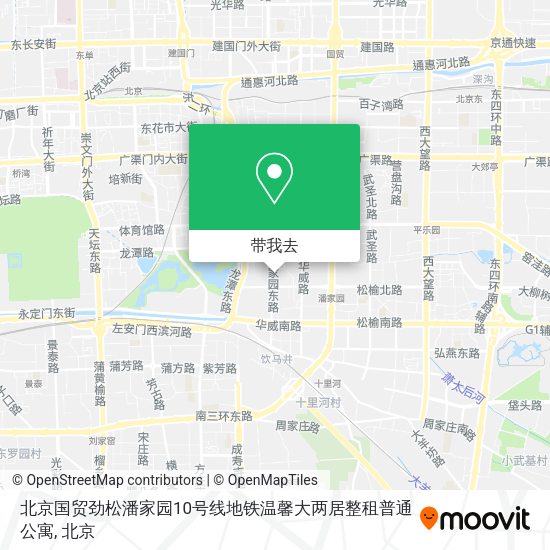 北京国贸劲松潘家园10号线地铁温馨大两居整租普通公寓地图