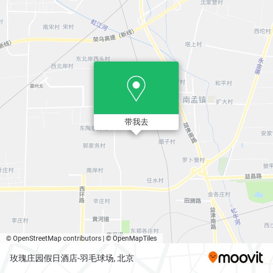 玫瑰庄园假日酒店-羽毛球场地图