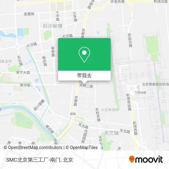 SMC北京第三工厂-南门地图
